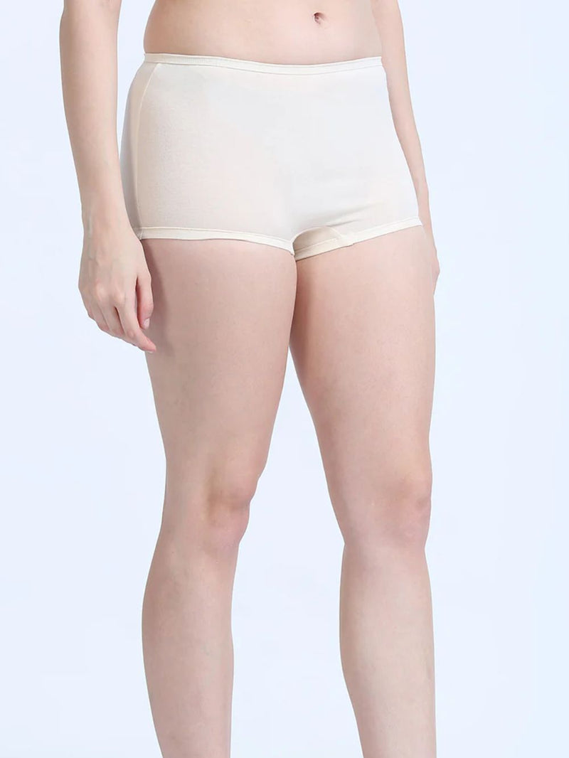 Flamingo and White Swan Organic Cotton Boy Shorts for Women - Pack of 2