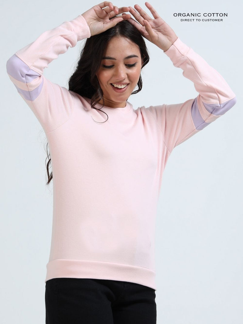 Light Pink A & A Organic Cotton Casual Pullover for Women