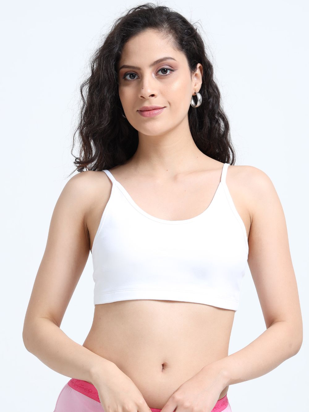 White Organic Cotton Women's Beginners Comfort Bra