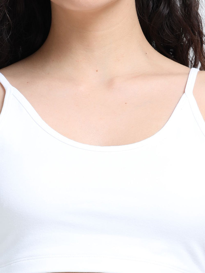 White Organic Cotton Women's Beginners Comfort Bra