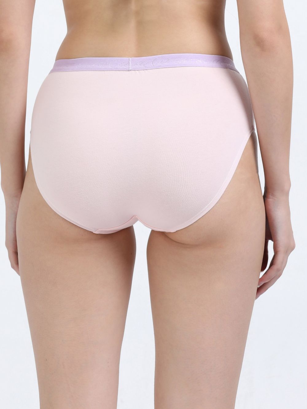 Orchid Petal and Dogwood Pink Organic Cotton Hipster Panty Outer Waistband for Women - Pack of 2