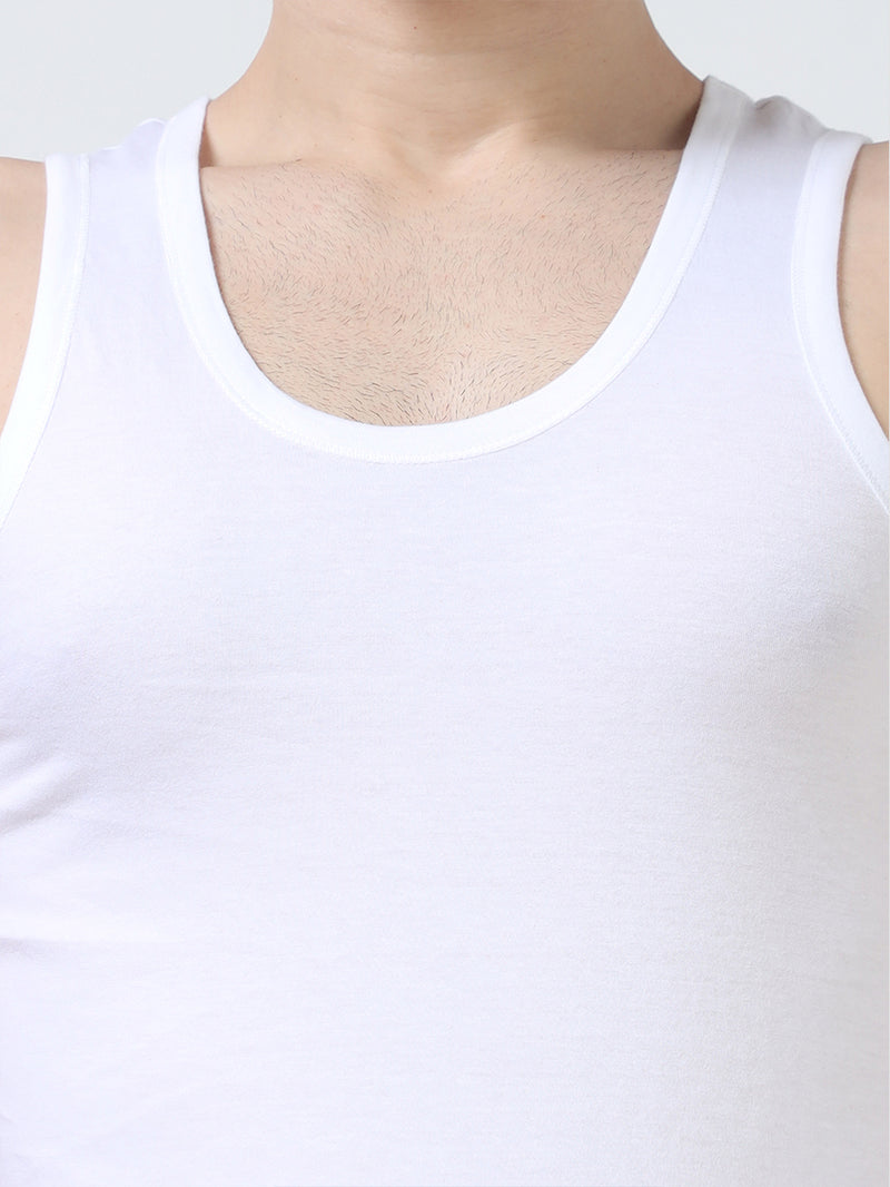 Men’s Ultra-Soft Organic Cotton Sleeveless Vest Pack of 2.