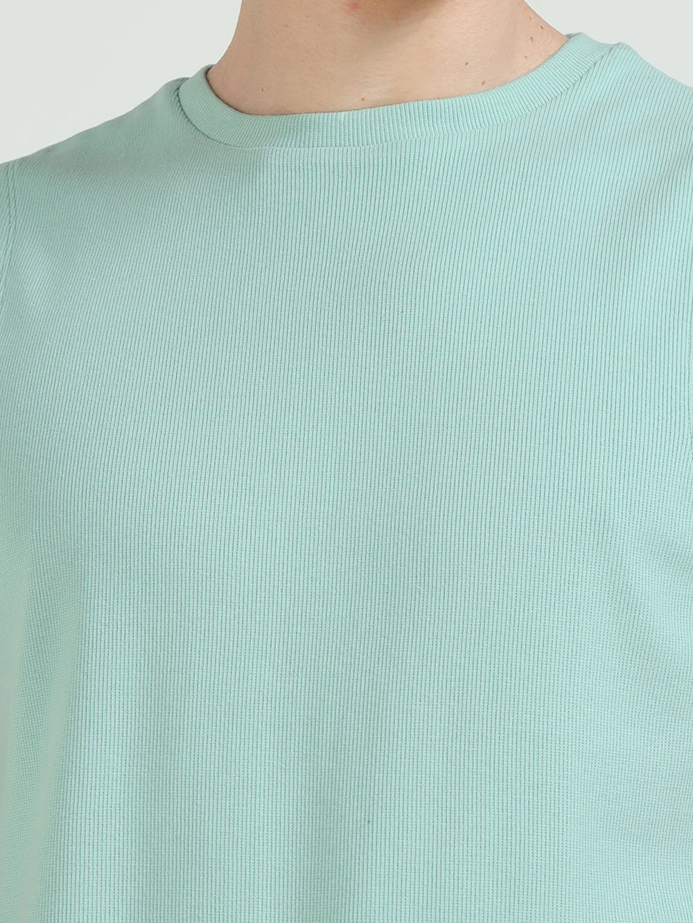 Cameo Green Breathable Ribbed Organic Cotton Men's Co-Ord Set
