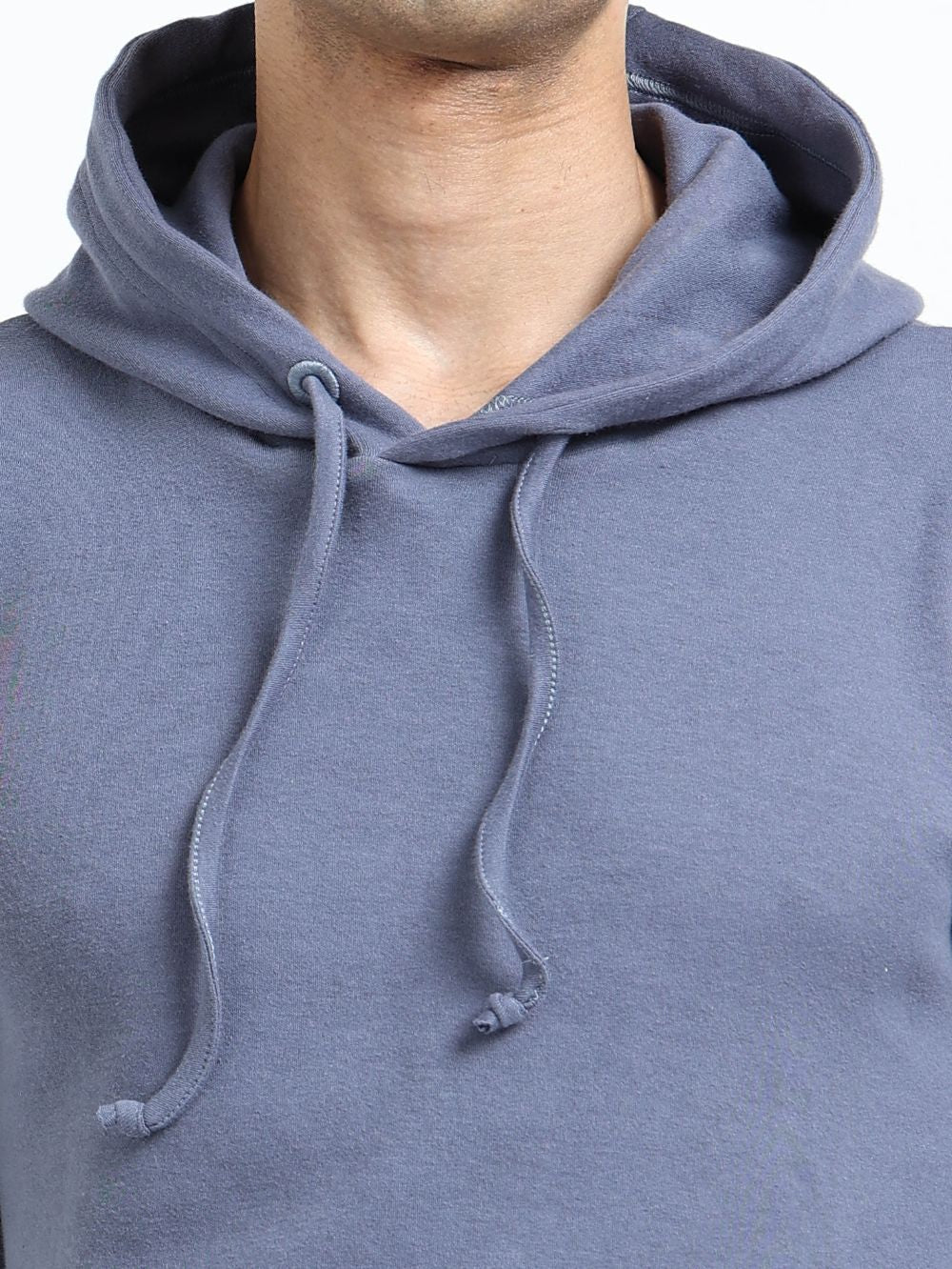 Blueish Grey Essential Comfort Organic Cotton Mens Hoodie