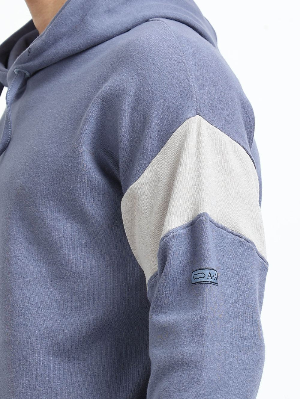 Blueish Grey Organic Cotton Casual Hoodie for Men