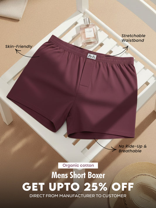 Organic Cotton Short Boxer for Mens - Pack of 1