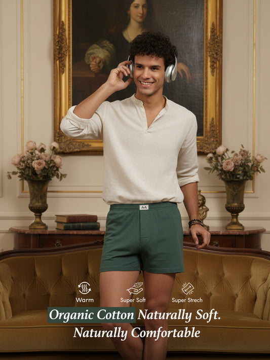 Aqua Organic Cotton Short Boxer for Mens - Pack of 1