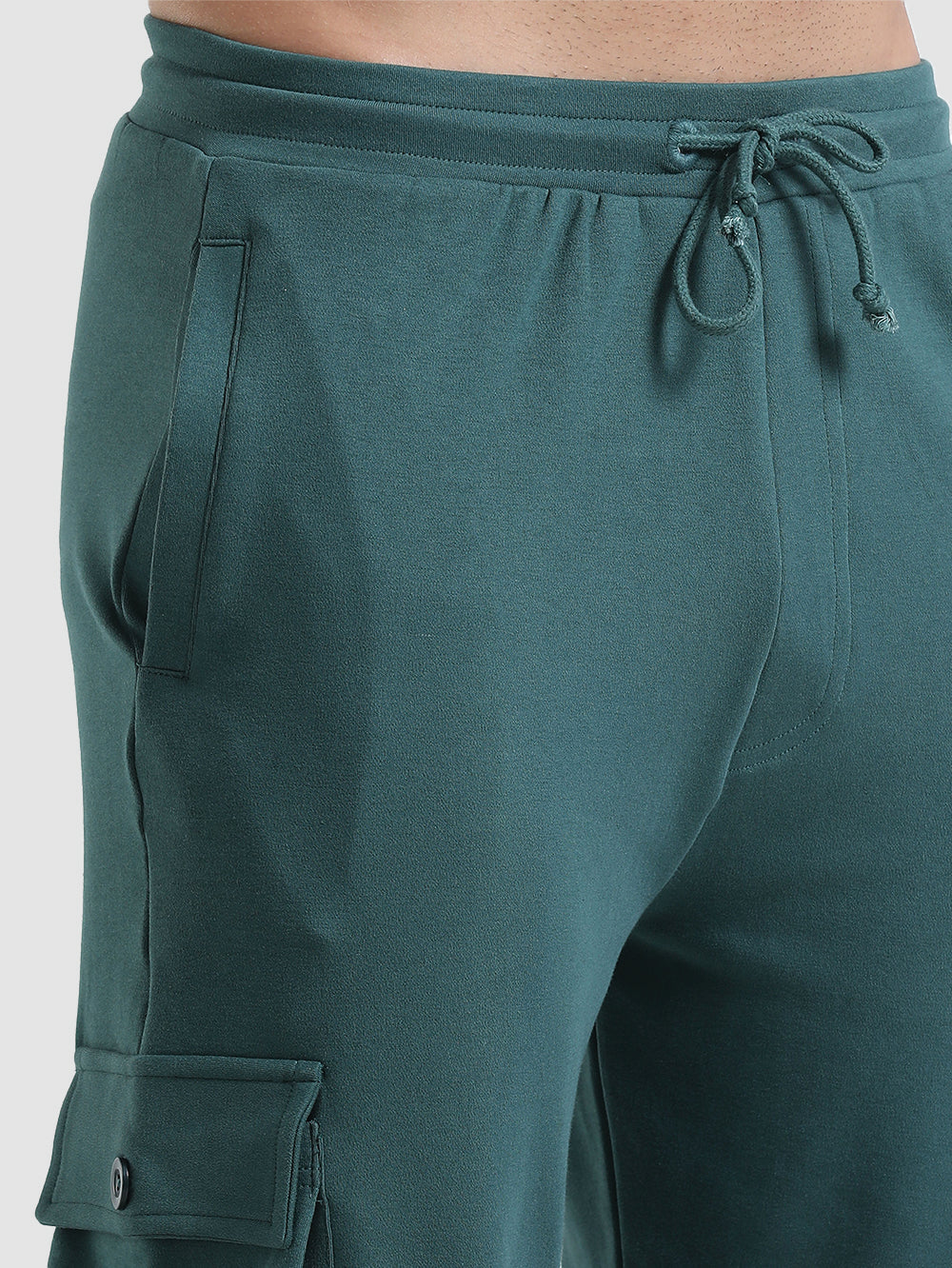 LuxeStretch Organic Cotton Joggers for Men - Bistro Green