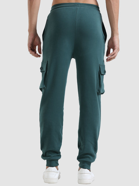 LuxeStretch Organic Cotton Joggers for Men - Bistro Green