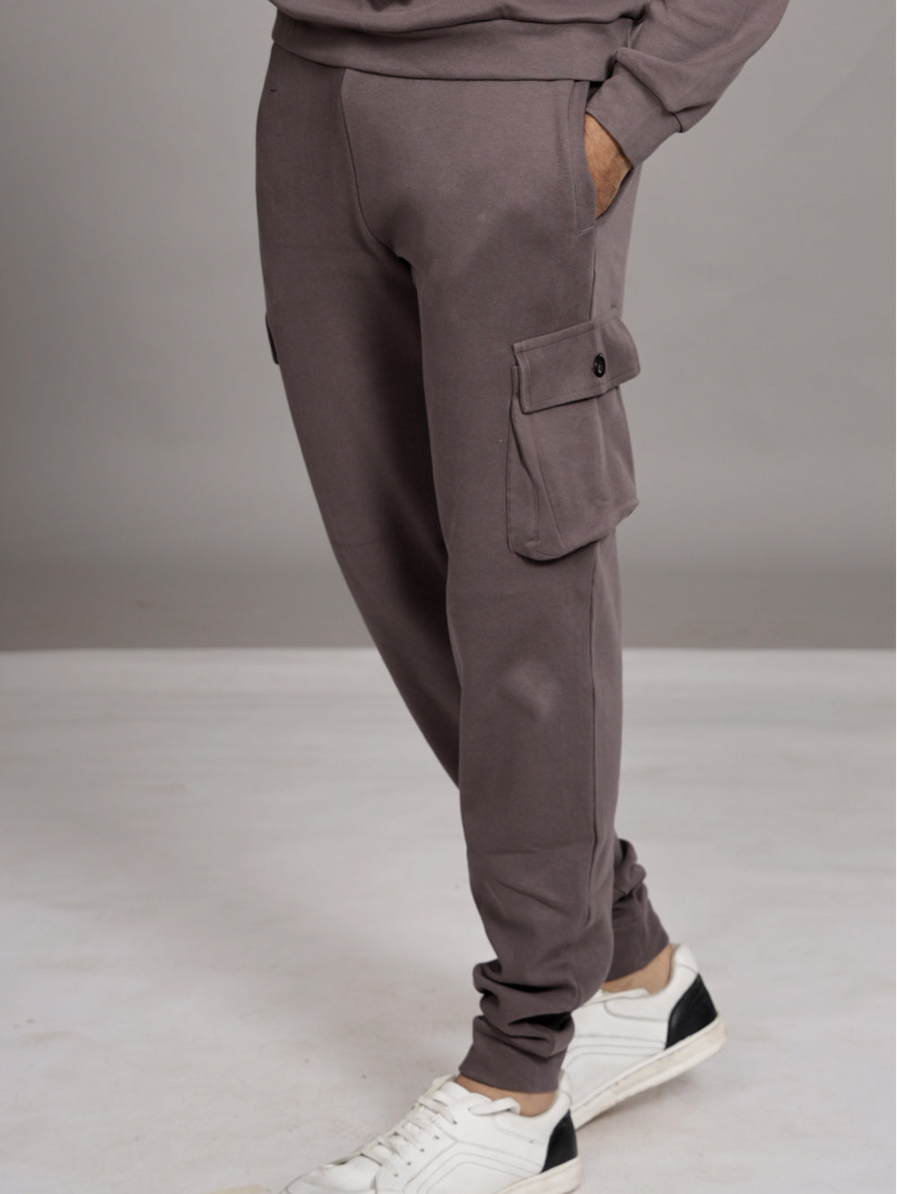 LuxeStretch Organic Cotton Joggers for Men - Dark Grey