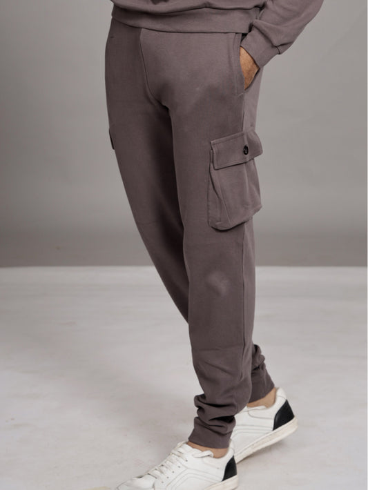 LuxeStretch Organic Cotton Joggers for Men - Dark Grey