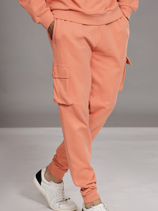LuxeStretch Organic Cotton Joggers for Men - Flamingo