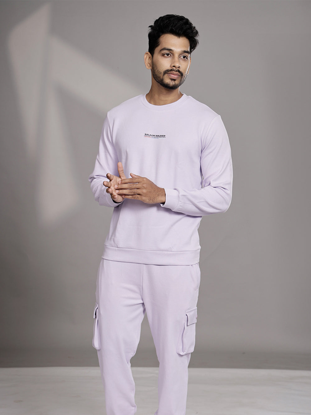 LuxeStretch Organic Cotton Joggers for Men - Orchid Petal