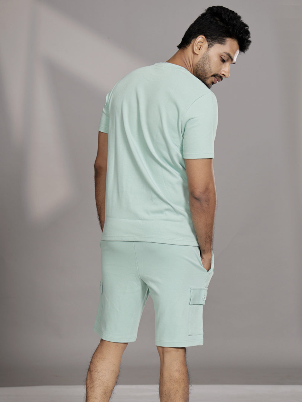 Cameo Green LuxeStretch Organic Cotton Shorts for Men