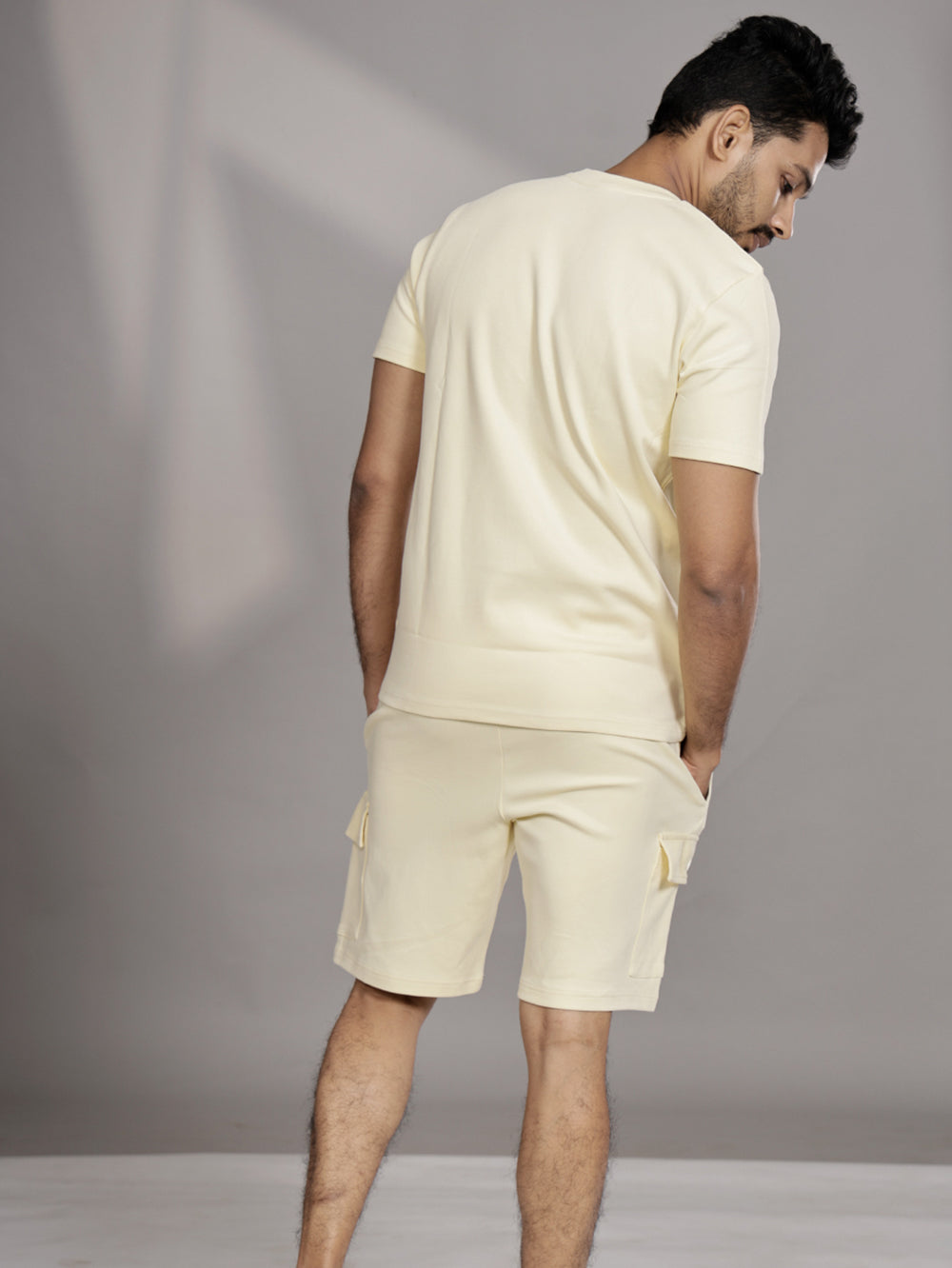 Baby yellow LuxeStretch Organic Cotton Shorts for Men