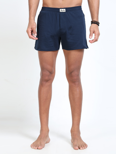 Navy Organic Cotton Short Boxer for Mens - Pack of 1