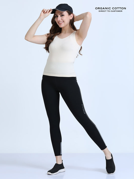 White Swan and White Swan Wide-Strap Organic Cotton Camisole for Women-Pack of 2