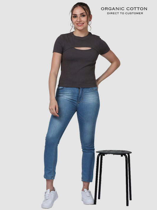 Organic Cotton Women’s Tee - Dark Grey