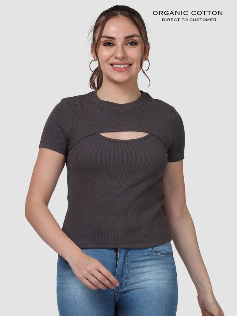 Organic Cotton Women’s Tee - Dark Grey