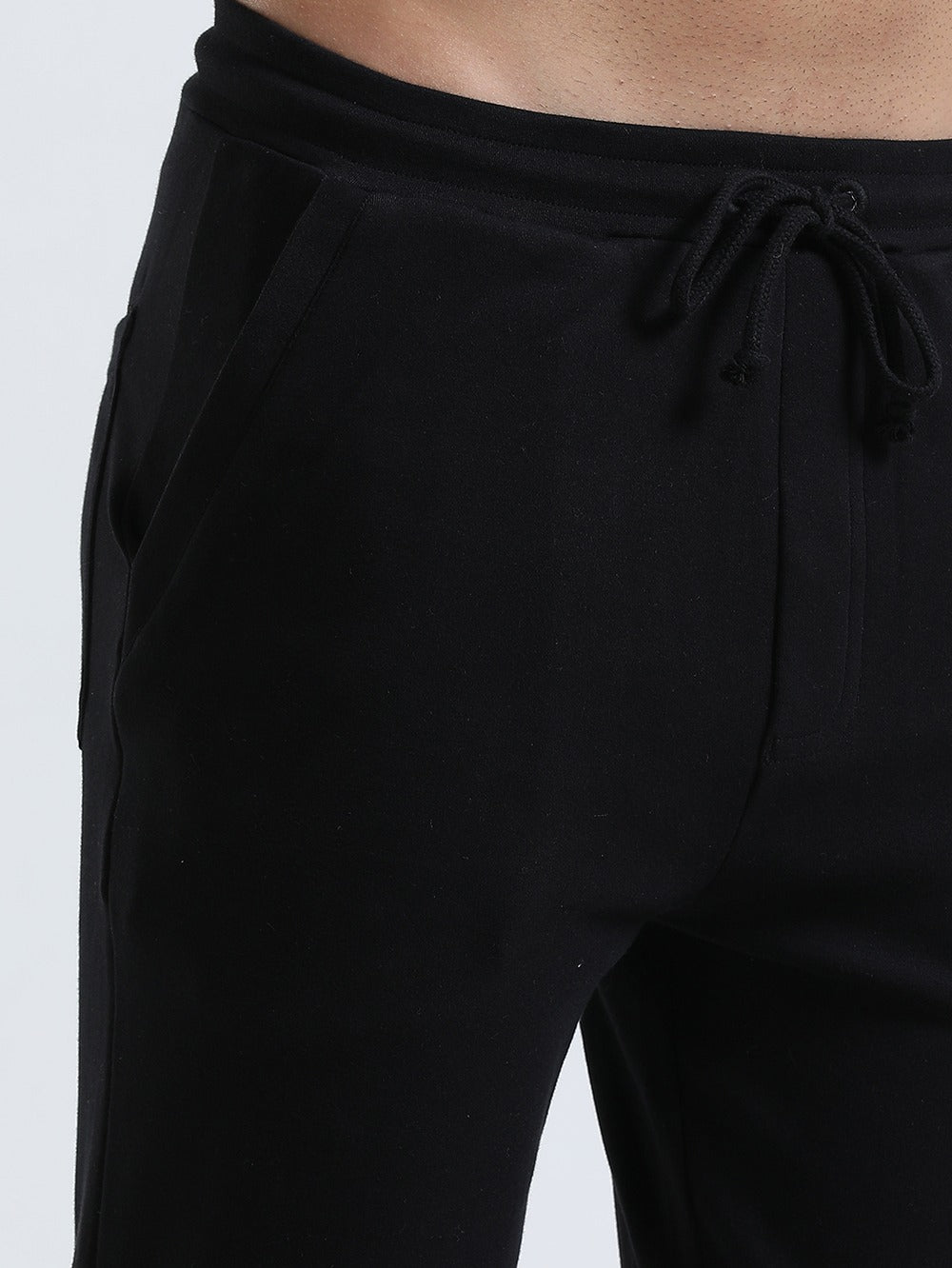 Black TerraSoft Organic Cotton Semi-Formal Pants for Men