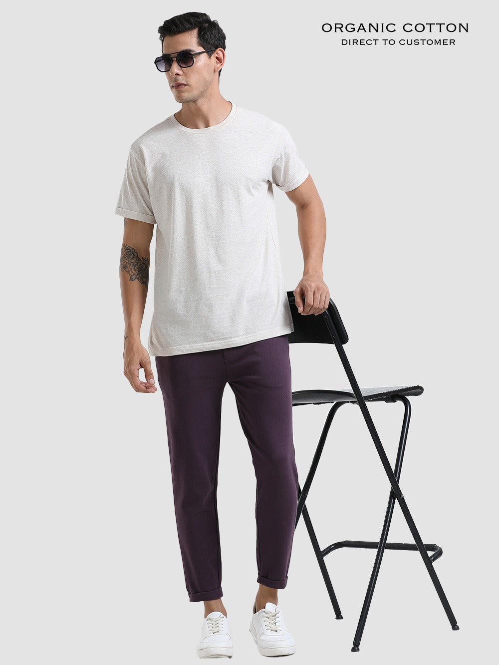 Wine TerraSoft Organic Cotton Semi-Formal Pants for Men