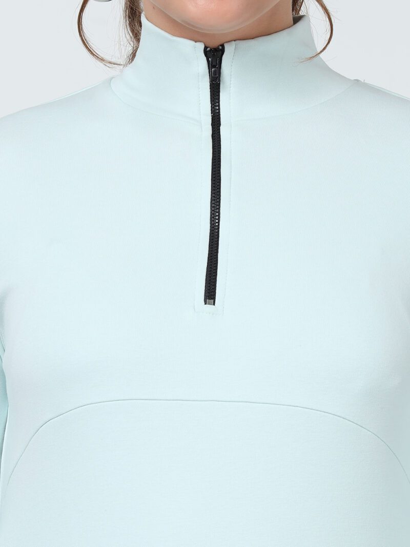 Sky Light High-Neck Zip Up Organic Cotton Co-Ord Set