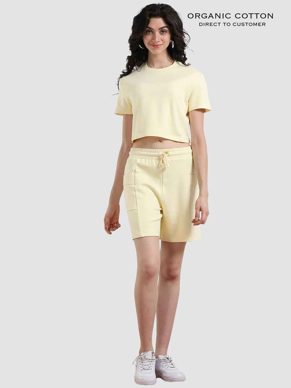 Organic Cotton Crop Tee & Shorts Set