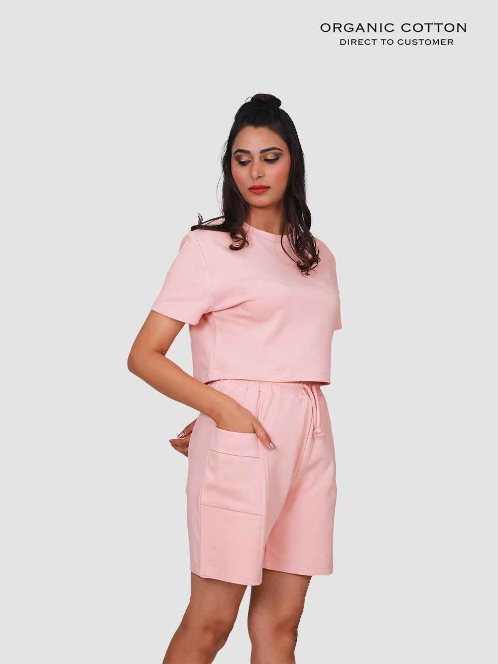 Organic Cotton Crop Tee & Shorts Set
