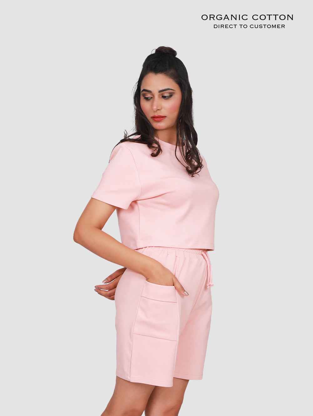 Organic Cotton Crop Tee & Shorts Set