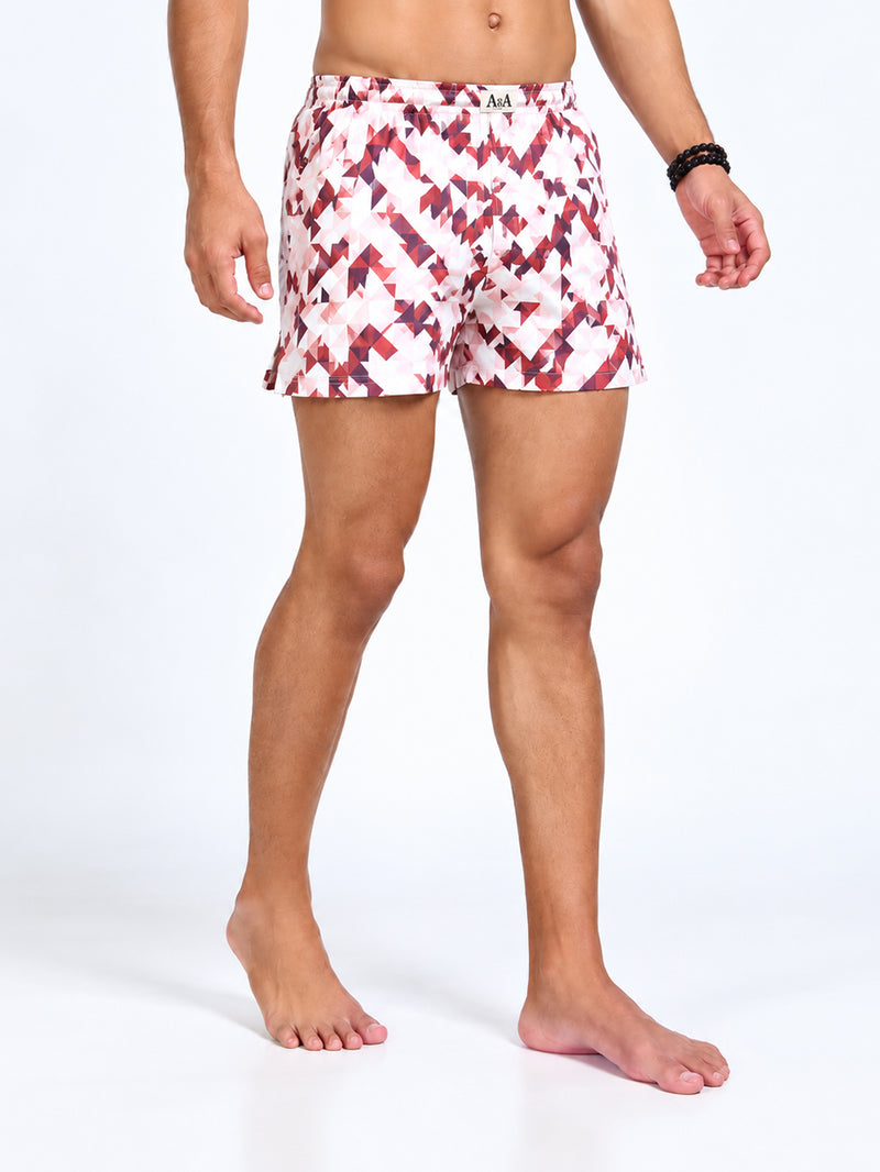 Organic Cotton Short Boxer for Mens - Pack of 3 (Navy, Blueish Grey, PO9-White)