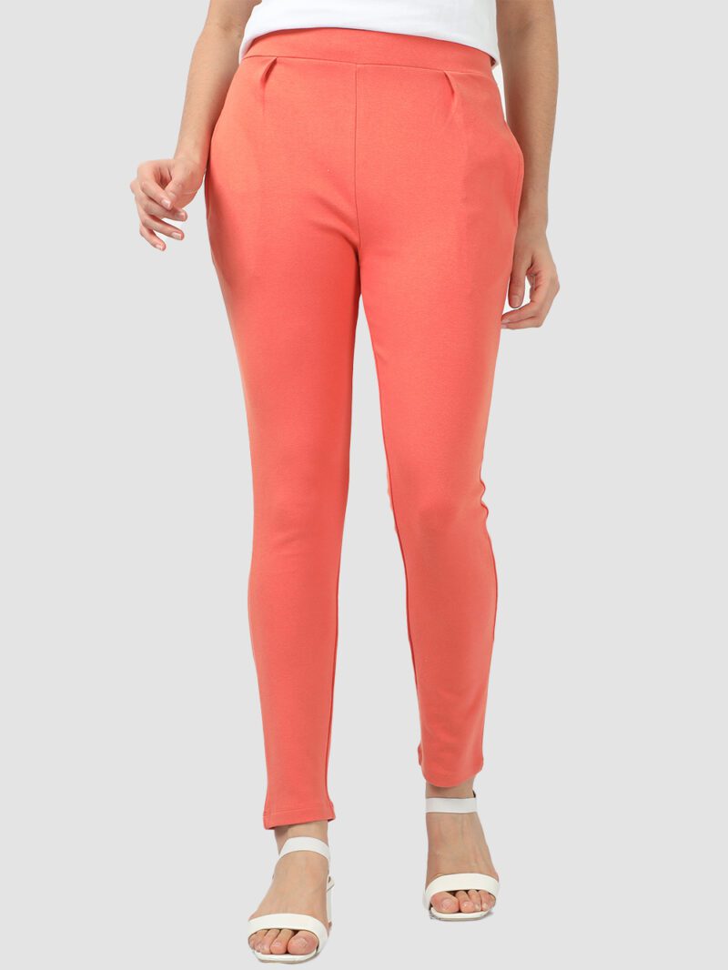 flamingo Pleated Elegance Organic Cotton Formal Pants