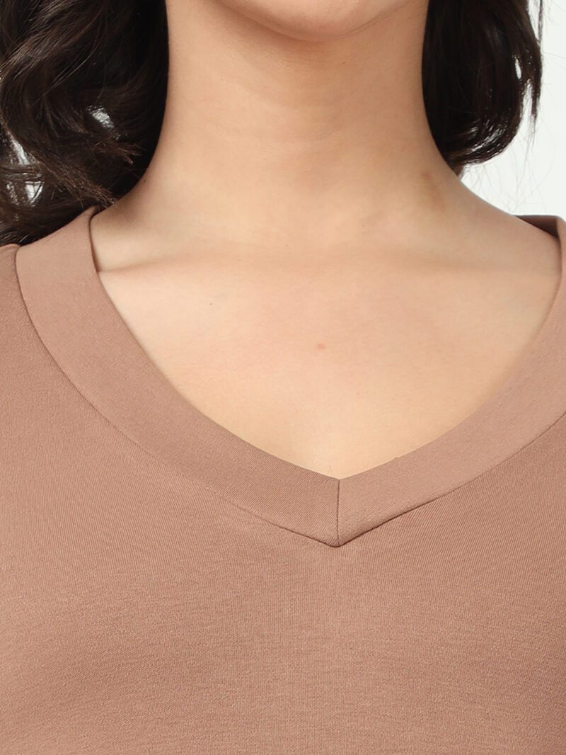 Wood Brown Organic Cotton Womens Co - Ord Set