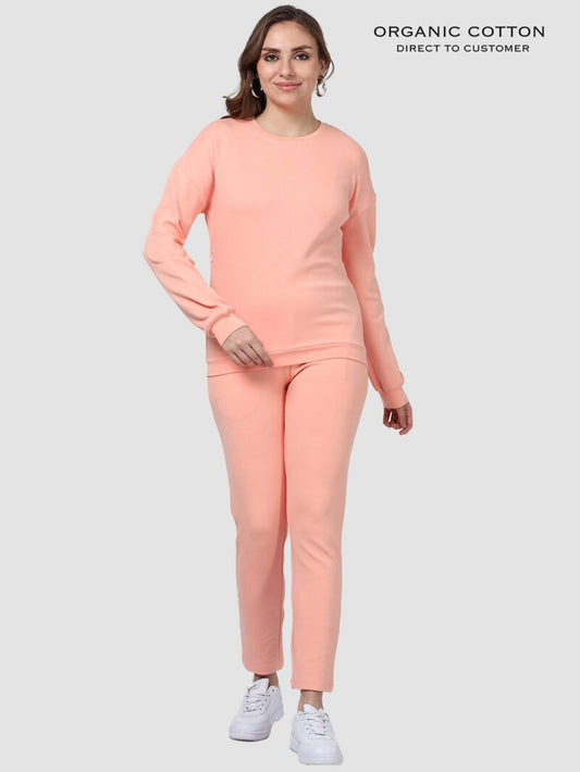 Light Peach Relaxed Fit Organic Cotton Co-Ord Set