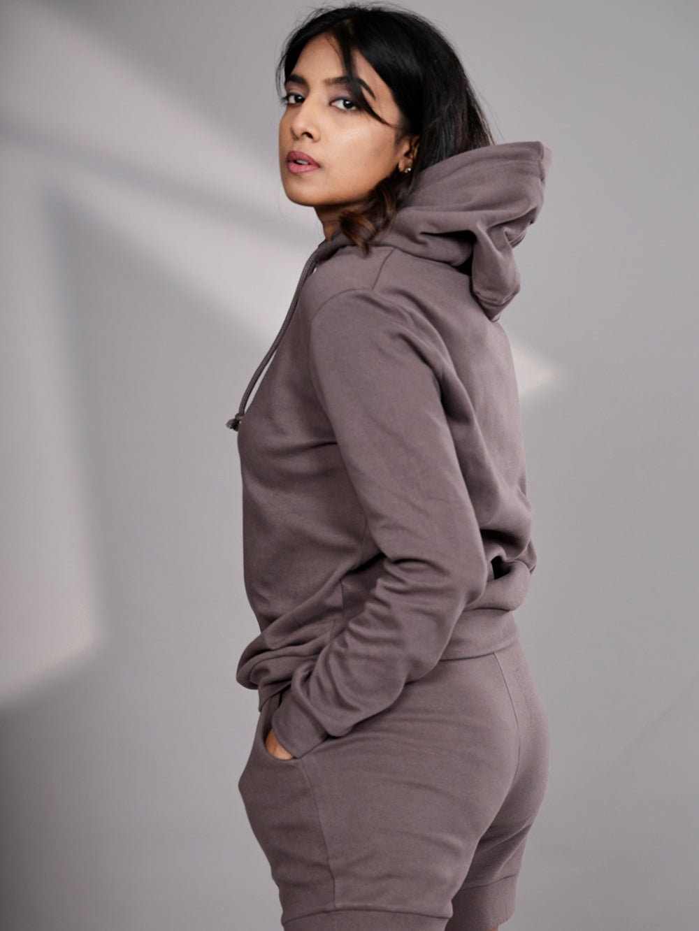 Dark Grey Organic Cotton Tailored Comfort Shorts