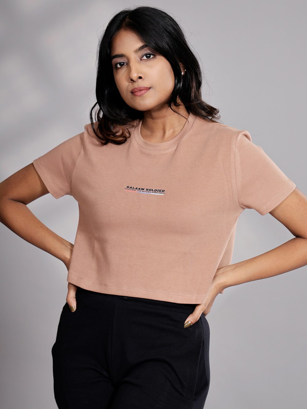 Salaam Soldier Organic Cotton Womens Crop Tee