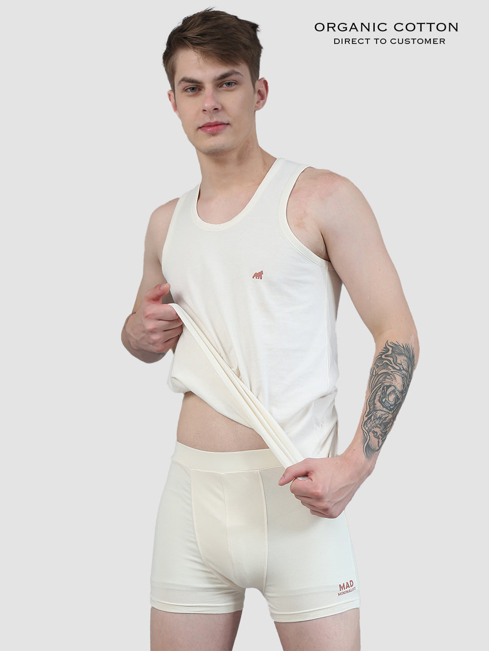 Organic Cotton With Elastane Mens Trunk