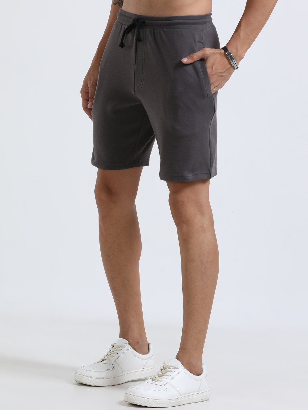 Dark Grey Organic Cotton Mens Shorts