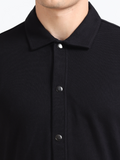 Black Mens Organic Cotton Overshirt