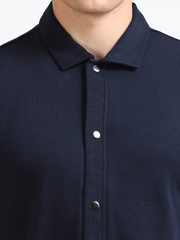 Navy Mens Organic Cotton Overshirt