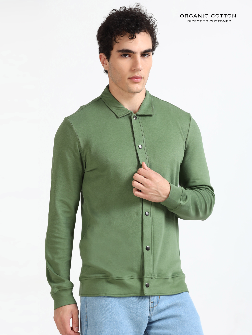 Vineyard Green Mens Organic Cotton Overshirt