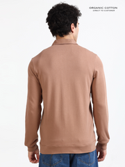 Wood Brown Mens Organic Cotton Overshirt