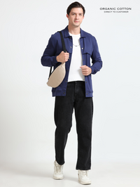 Medeival Blue Mens Organic Cotton Overshirt