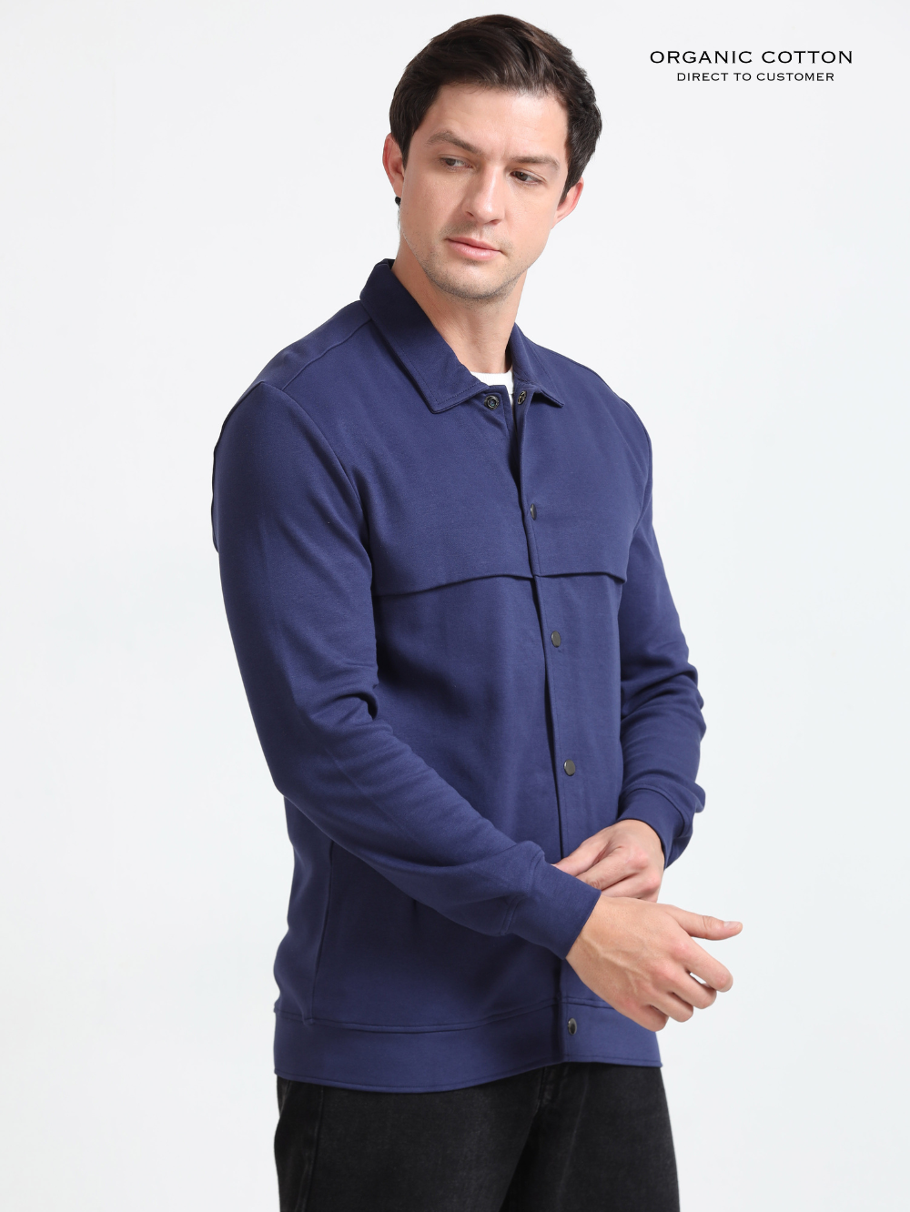 Medeival Blue Mens Organic Cotton Overshirt