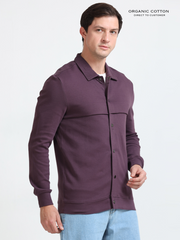 Wine Mens Organic Cotton Overshirt