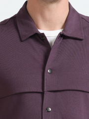 Wine Mens Organic Cotton Overshirt