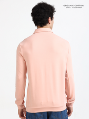 Evening Sand Mens Organic Cotton Polo Pull-Over Button