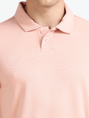 Evening Sand Mens Organic Cotton Polo Pull-Over Button