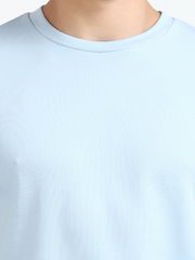 Light Blue Organic Cotton Pullover for Men