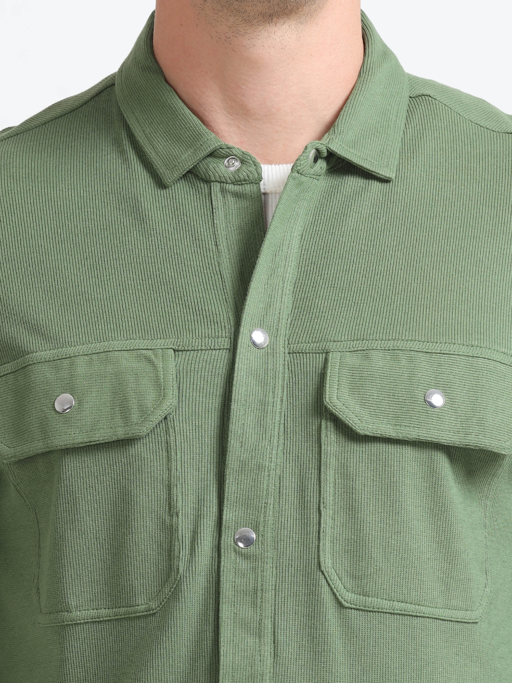 Vineyard Green Men’s Organic Cotton Ribbed Overshirt