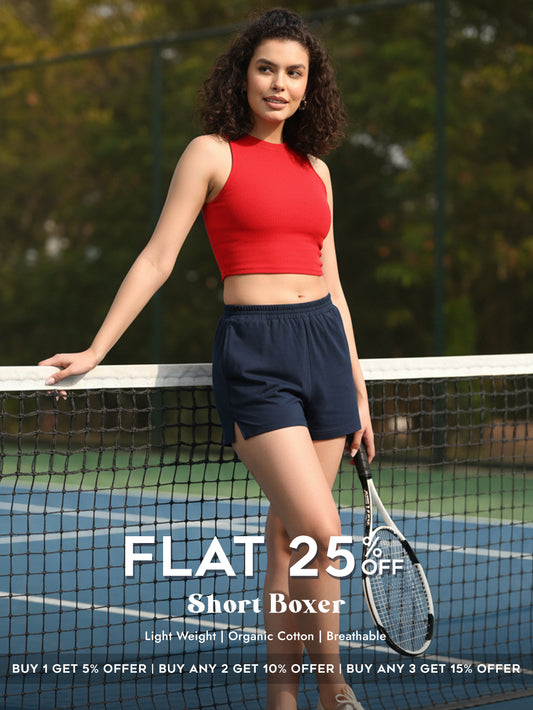 Organic Cotton Short Boxer for Womens - Pack of 2